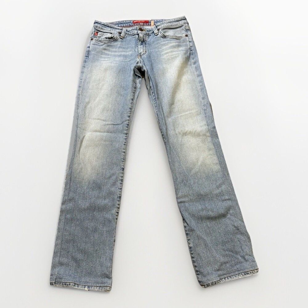 Big Star Y2K Classic Straight Leg Jeans Sz 29 Made in USA Light Wash Distressed
